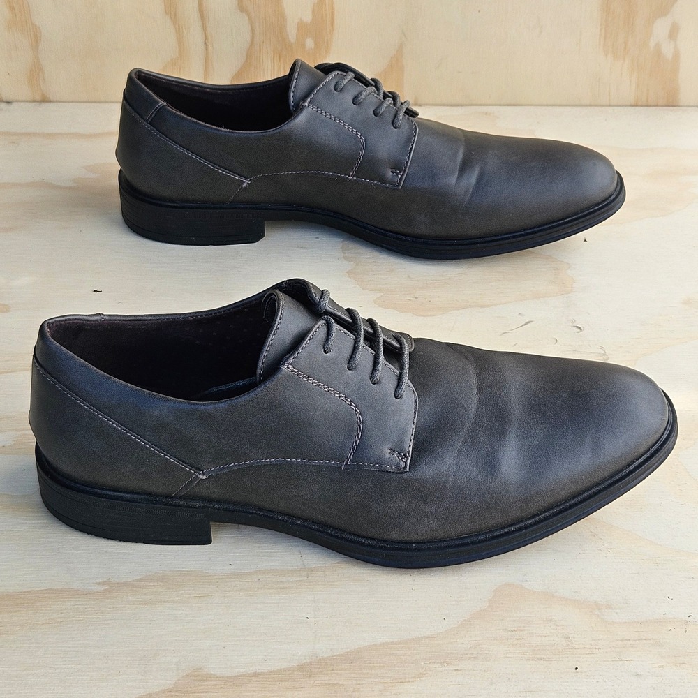 Perry Ellis Portfolio Aaron RB Wide Mens 10 Grey Dress Shoes PEJSN21041C1-2W